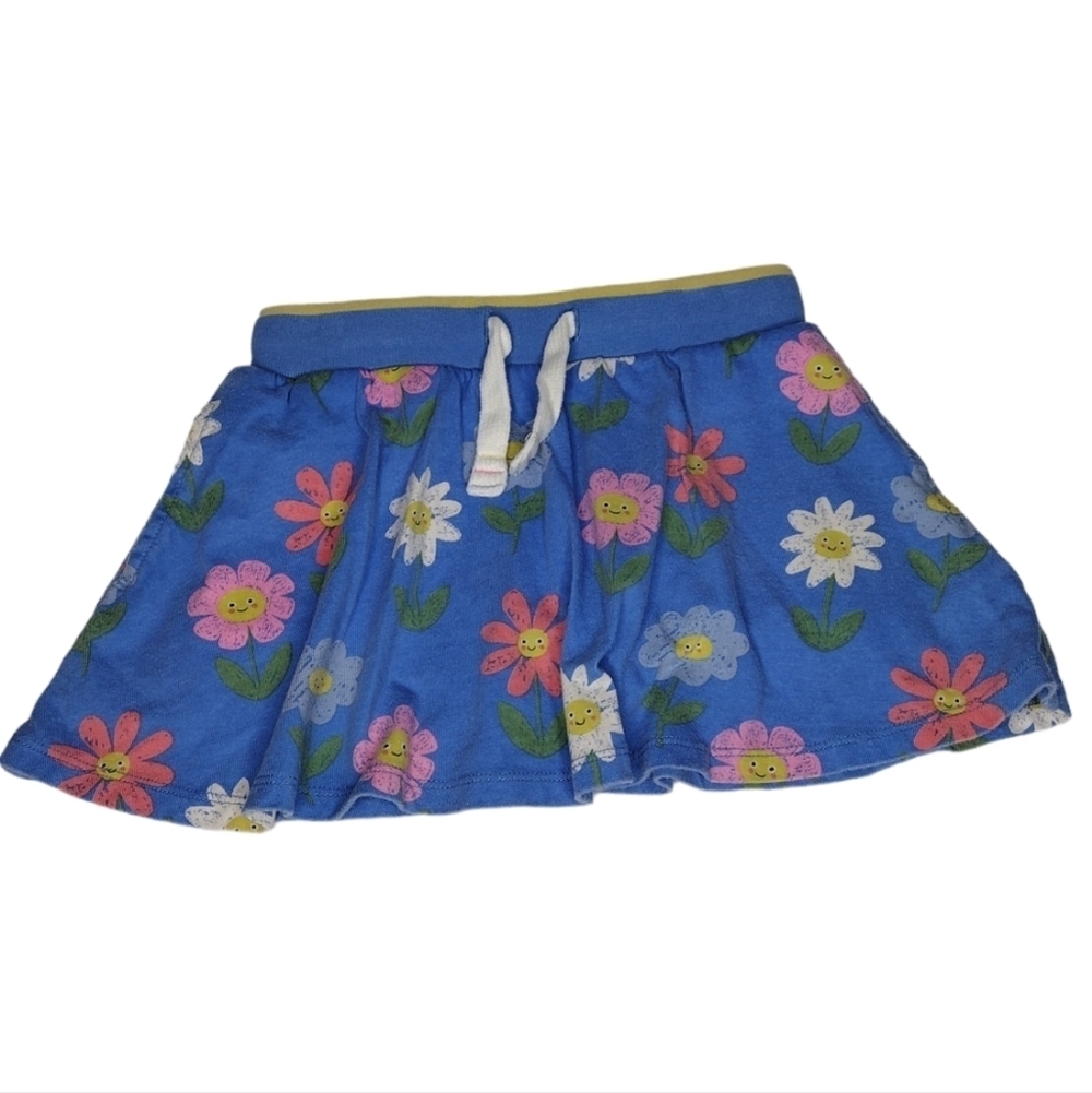 Boden Girls Flowers Print Adjustable Waist Skirt Size 4-5Y